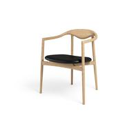 Jari Dining Chair Oak/ Black Leather
