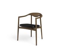 Jari Dining Chair Smoked Oak/ Black Leather