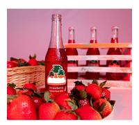 Jarittos Mango,Strawberry,Guava,Grapefruit,Lime,Pineapple,Mandarin,Mexican Natural Fruit Flavoured Soda Bottles 370ml (6 x Bottles, Strawberry Soda 370ml)