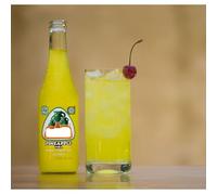 Jarittos Mango,Strawberry,Guava,Grapefruit,Lime,Pineapple,Mandarin,Mexican Natural Fruit Flavoured Soda Bottles 370ml (2 x Bottles, Pineapple Soda 370ml)