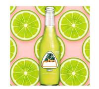 Jarittos Mango,Strawberry,Guava,Grapefruit,Lime,Pineapple,Mandarin,Mexican Natural Fruit Flavoured Soda Bottles 370ml (4 x Bottles, Lime Soda 370ml)