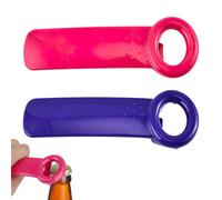 Jarkey Original Easy Jar Key Opener, 2PCS Can Lid Openers for Arthritis Hands Can Opener Arthritis Bottle Beer Open Tool Easy Jar Keys Grippers for Elderly Children Women (Rose, Purple)