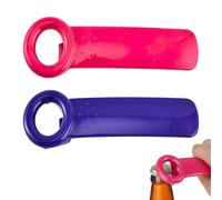 Jarkey Original Easy Jar Key Opener, 2PCS Can Lid Openers for Arthritis Hands Can Opener Arthritis Bottle Beer Open Tool Easy Jar Keys Grippers for Elderly Children Women (Rose + Purple)