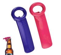 Jarkey Original Easy Jar Key Opener Ergonomic Can Lid Openers for Arthritis Hands, Seniors & Weak Grip Portable Bottle Beer Open Tool with Comfortable Handle (Rose + Purple,2Pcs)