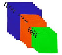 Jarler Drawstring Bag String Bag - 15Pcs 3Size Nylon Cinch Gym Drawstring Ditty Stuff Sack Storage Pouch with Toggle for Travel, Shoes (15, Multicolor)