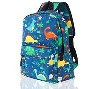 Jarler Kids Backpack Boys Dinosaur Large Backpack Back to school Toddler Boy Children's School Bag Rucksack Preschool Kindergarten Toddler Canvas Backpack (L, Blue Dinosaurs)