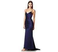 Jarlo London Women's Roxanne Cowl Neck Maxi Dress with Open Back, Navy, 6