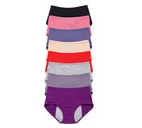 JARMAY Upgrade High Waist Leak Proof Panties, 8 Pack Leak Proof Panties for Women, Comfort Leakproof Plus Size Women's Panties (8 Color, L)