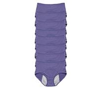 JARMAY Upgrade High Waist Leak Proof Panties, 8 Pack Leak Proof Plus Size Women's Panties (Blue, M)