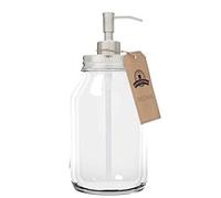 Jarmazing Products Quart-Size Mason Jar Soap Dispenser - Stainless Steel - with 32 Ounce Clear Mason Jar