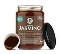 JARMINO Organic Beef Bone Broth Concentrate, Grass Fed Stock for Humans, Liquid Bone Broth with Collagen Types 1,2, and 3, Keto, Paleo, & AIP Friendly, Halal Beef Broth, 440g, 44 Servings
