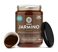 JARMINO Organic Beef Bone Broth Concentrate, Grass Fed Stock for Humans, Liquid Bone Broth with Collagen Types 1,2, and 3, Keto, Paleo, & AIP Friendly, Halal Beef Broth, 440g, 44 Servings