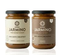 JARMINO Organic Bone Broth Concentrate Bundle - Chicken & Beef, 2-Pack (410g, 440g) - Collagen Rich, Grass-Fed & Free-Range, Keto, Paleo, Clean Protein, Amino Acids