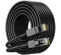 JARNHNG Cat 6 Ethernet Cable 30m, High Speed 10Gbps Internet Cable, Black RJ45 LAN Patch Cables, Long Ethernet Cables are Suitable for Games, Computers, TV, Routers, Modem, Patch Panel
