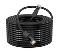 JARNHNG Cat 6 Ethernet Cable 75m, High Speed 10Gbps Internet Cable, Black RJ45 LAN Patch Cables, Long Ethernet Cables are Suitable for Games, Computers, TV, Routers, Modem, Patch Panel