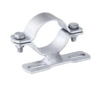 JarnsaxaTech Pipe Clamp 76 mm, Made in Germany, Hot-Dip Galvanised, Hole Spacing 70 mm, Pipe Bracket for Traffic Signs and Signs, Steel Pole Clamp