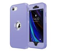 jaroco Design for iPhone SE Case 2022/2020,iPhone 8/7 [Shockproof] [Dropproof] [Dust-Proof] [Military Grade Drop Tested] with Non-Slip Removable iPhone SE 2022 Case 4.7 Inch-Light Blue+Purple