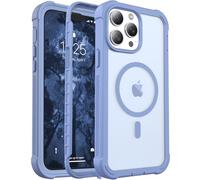 jaroco for iPhone 13 Pro Max case, [Compatible with MagSafe][Military Grade Drop Protection][Heavy Duty Protection][Non-Slip][Shockproof] 2-Layer Durable Bumper Phone Case 6.7''-Blue Purple
