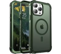 jaroco for iPhone 13 Pro Max case, with [Compatible with MagSafe][Military Grade Drop Protection][Heavy Duty Protection][Non-Slip][Shockproof] with 2-Layer Durable Bumper Phone Case 6.7''-Army Green