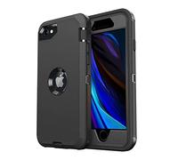 jaroco for iPhone SE Case 2022/2020/3rd/2rd,iPhone 8/7 case [Shockproof] [Dropproof] [Military Grade Drop Tested] with Non-Slip Removable Heavy Duty Full Body Phone Case-Black