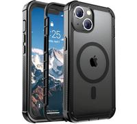 jaroco Magnetic for iPhone 13 Case, [Compatible with MagSafe][Military Grade Drop Protection][Heavy Duty Protection][Non-Slip][Shockproof] 2-Layer Durable Bumper Phone Case 6.1''-Black