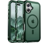 jaroco Magnetic for iPhone 16 case, [Compatible with MagSafe][Military Grade Drop Protection][Heavy Duty Protection][Non-Slip][Shockproof] with 2-Layer Durable Bumper Phone Case 6.1''-Forest Green