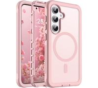 jaroco Magnetic for Samsung Galaxy S25 Case case, [Compatible with MagSafe][Military Grade Drop Protection][Heavy Duty Protection][Non-Slip][Shockproof] 2-Layer Bumper Phone Case 6.2"-Light Pink