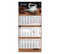 JAROGRAF Calendar 2025 Wall Calendar 3-Month Calendar Wall Planner Three-Month Calendar (Coffee)