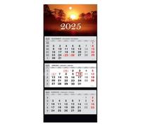 JAROGRAF Calendar 2025 Wall Calendar 3-Month Calendar Wall Planner Three-Month Calendar (East)