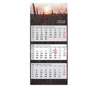 JAROGRAF Calendar 2025 Wall Calendar 3-Month Calendar Wall Planner Three-Month Calendar (Field)