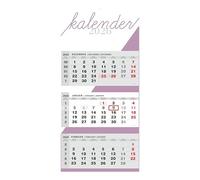 JAROGRAF Calendar 2025 Wall Calendar 3-Month Calendar Wall Planner Three-Month Calendar (Purple)