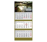 JAROGRAF Calendar 2025 Wall Calendar 3-Month Calendar Wall Planner Three-Month Calendar (Trees)