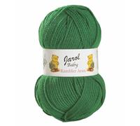 Jarol Baby Rambler Aran Knitting & Crochet Yarn. Great Value Baby Yarn Available in a Selection of Pastel and Bright Shades, 100% Acrylic, 200 Metres, 100g Balls, Pack of 3, Emerald