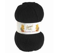 Jarol Baby Rambler Aran Knitting & Crochet Yarn. Great Value Baby Yarn Available in a Selection of Pastel and Bright Shades, 100% Acrylic, 200 Metres, 100g Balls, Pack of 3, Black
