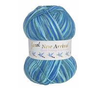 Jarol New Arrrival Baby Random Double Knit/DK Knitting & Crochet Yarn. Baby Yarn Available in a Selection of Variegated Shades, 100% Acrylic, 600 Metres, 200g Balls, Pack of 3, Peacock