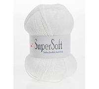 Jarol Super Soft Baby Double Knit/DK Knitting & Crochet Yarn. Great Value Baby Yarn Available in a Selection of Pastel Shades, 55% Acrylic & 45% Nylon, 330 Metres, 100g Balls, Single Ball, White