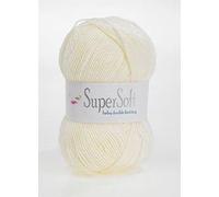 Jarol Super Soft Baby Double Knit/DK Knitting & Crochet Yarn. Great Value Baby Yarn Available in a Selection of Pastel Shades, 55% Acrylic & 45% Nylon, 330 Metres, 100g Balls, Single Ball, White