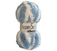 Jarol Super Soft Cuddly Chunky Knitting & Crochet Yarn. Baby Yarn Available in a Selection of Pastel, Neutral & Multicoloured Shades, 100% Polyester, 135 Metres, 100g Balls, Single Ball, Blue Moon