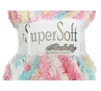 Jarol Super Soft Cuddly Chunky Knitting & Crochet Yarn. Baby Yarn Available in a Selection of Pastel, Neutral & Multicoloured Shades, 100% Polyester, 135 Metres, 100g Balls, Pack of 3, Flossie
