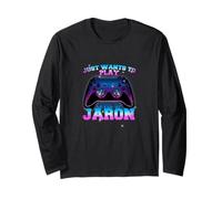 JARON - LEVEL UP with Controller: JUST WANTS TO PLAY Long Sleeve T-Shirt