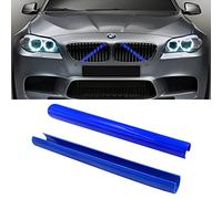 Jaronx Compatible with BMW Grill Inserts for 2 5 6 7 X1 X2 Series,F10 F11 F45 F12 F13 F01 F02 F48, Compatible with BMW V Brace Wrap Covers Blue Grill Stripes Front Grille Trim Stripes (Blue)