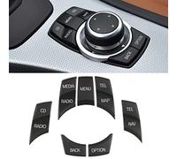 Jaronx Compatible with BMW iDrive Buttons, for BMW Multimedia iDrive Control Button Replacement for 1' E81 E82 E88/3' E90 E92 E93/5' E60 E61/6' E63 E64/X1 E84/X5 E70/X6 E71 (7PCS Set)
