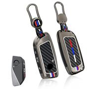 Jaronx Compatible with BMW Key Fob Covers, Black, D Model-Grey, Modern