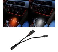 Jaronx Compatible with BMW LED Console Ambient Light for 1' F20 F21, 2' F22 F23, 3' F30 F31 F80, 4' F32 F33, X1 E84, Center Console Cup Holder Lights LED Console LED Ambient Lighting-Orange/White