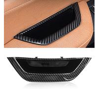 Jaronx Compatible with BMW X3/X4 Door Handle, Carbon Fiber Pattern Driver Side Door Handle Cover Armrest Compartment Cover Compatible with BMW X3 F25 2010-2016, X4 F26 2014-2017