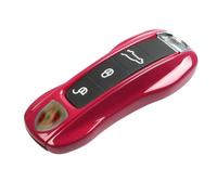 Jaronx Compatible with Porsche Key Fob Cover, Compatible with Porsche Cayenne Panamera Key Fob Cover 2018-2023, Compatible with Porsche Carrera Taycan Key Accessories 2020-2023 (Ruby Star Red-New)