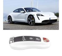 Jaronx Compatible with Porsche Key Fob Cover, Compatible with Porsche Cayenne Panamera Key Fob Cover 2018-2023, Compatible with Porsche Carrera Taycan Key Accessories 2020-2023 (Pearl White-New)