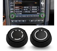 Jaronx Compatible with Porsche Radio Volume Knob Button for Boxster 2009-2012/911 2009-2011 /Cayman 2010-2012/Cayenne 2008-2009, Left Right PCM Dials Switch, Audio CD Knobs Button Replacement(PCM 3.0)