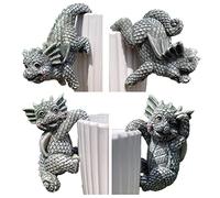 JARPSIRY 4 PCS Planter Pot Hanger Miniature Fairy Garden Decor Dragon Flower Pot and Vase Hugger Creative 3D Craft Dragon Figurines Climbing Decoration Home Office Desk Ornaments