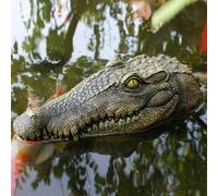 JARPSIRY Floating Alligator Head Garden Statue, 13.8 Inches Fake Gator Head Decoy, Resin Crocodile Head Sculpture Outdoor Decor for Pond, Swimming Pool, Patio, Lawn, Yard Ornaments
